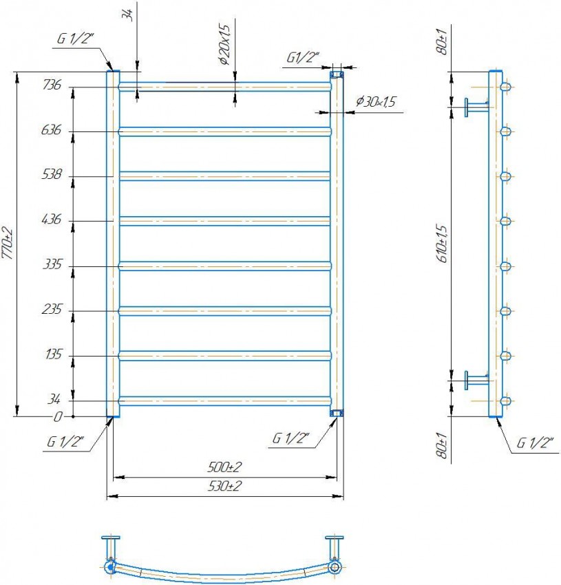 INOX Класік  770х530/500 MARIO фото 3