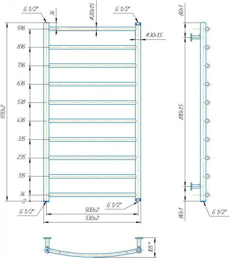 INOX Класік  970х530/500 MARIO фото 3