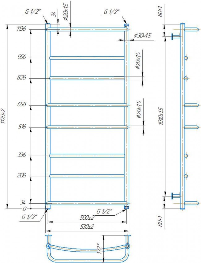 INOX Люкс HP 1170х530/500 MARIO фото 3