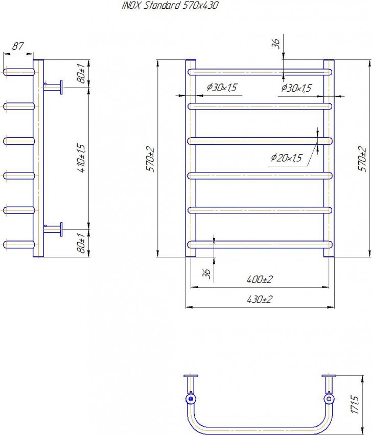 INOX Стандарт  570х430/400 MARIO фото 3
