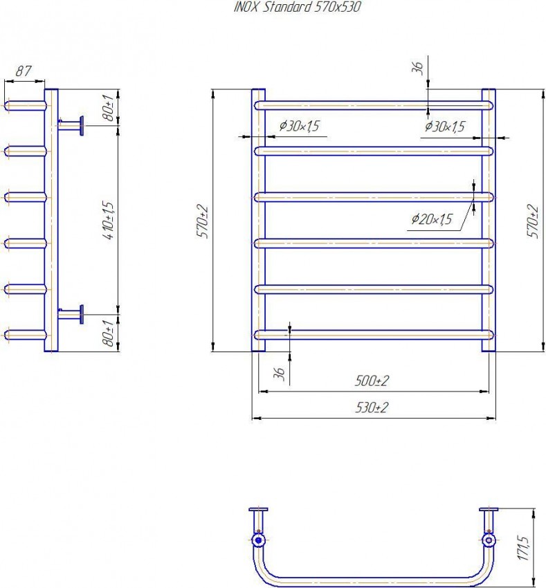 INOX Стандарт  570х530/500 MARIO фото 3