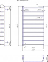 INOX Стандарт  970х530/500 MARIO