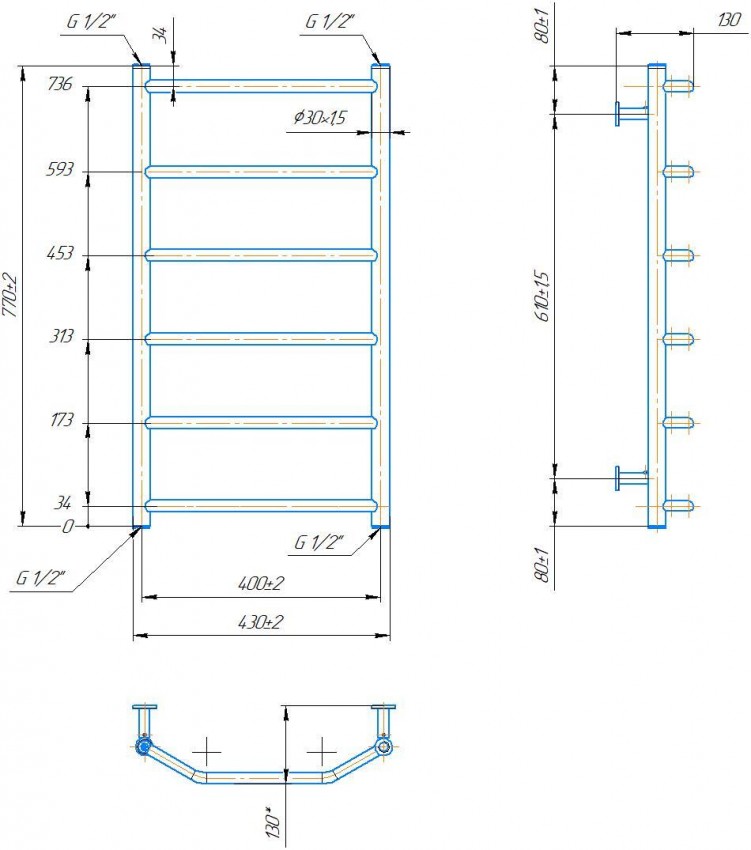 INOX Трапеція  770х430/400 MARIO фото 3