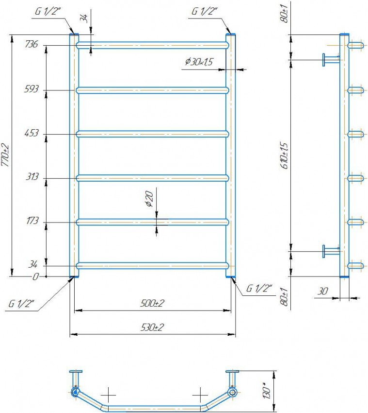INOX Трапеція  770х530/500 MARIO фото 3