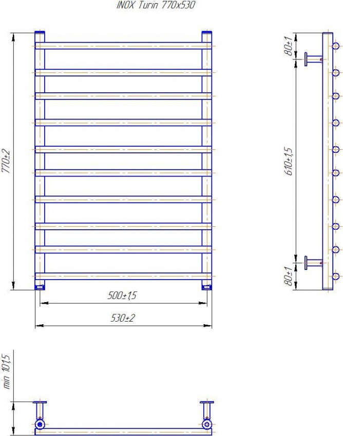 INOX Турин  770х530/500 MARIO фото 3