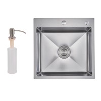 Мийка для кухні інтегрована Handmade H5050H Decor Honeycomb 2,5/0,5 мм LDH5050DEC48365 Lidz LIDZ