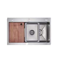 Мийка для кухні інтегрована Handmade H7545 Decor Honeycomb 3,0/1,0 мм LDH7545DEC48372 Lidz LIDZ фото 3