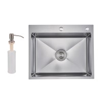 Мийка для кухні інтегрована Handmade H6050H Decor Honeycomb 2,5/0,5 мм LDH6050DEC48370 Lidz LIDZ