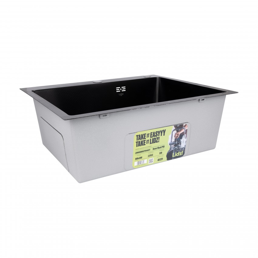 Мийка для кухні інтегрована Handmade H6050HB Decor Black PVD Honeycomb 2,5/0,5 мм LDH6050BDECPVD48371 Lidz LIDZ фото 3