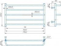 Електрична рушникосушарка INOX Люкс Сіті  430х770/740 MARIO фото 2