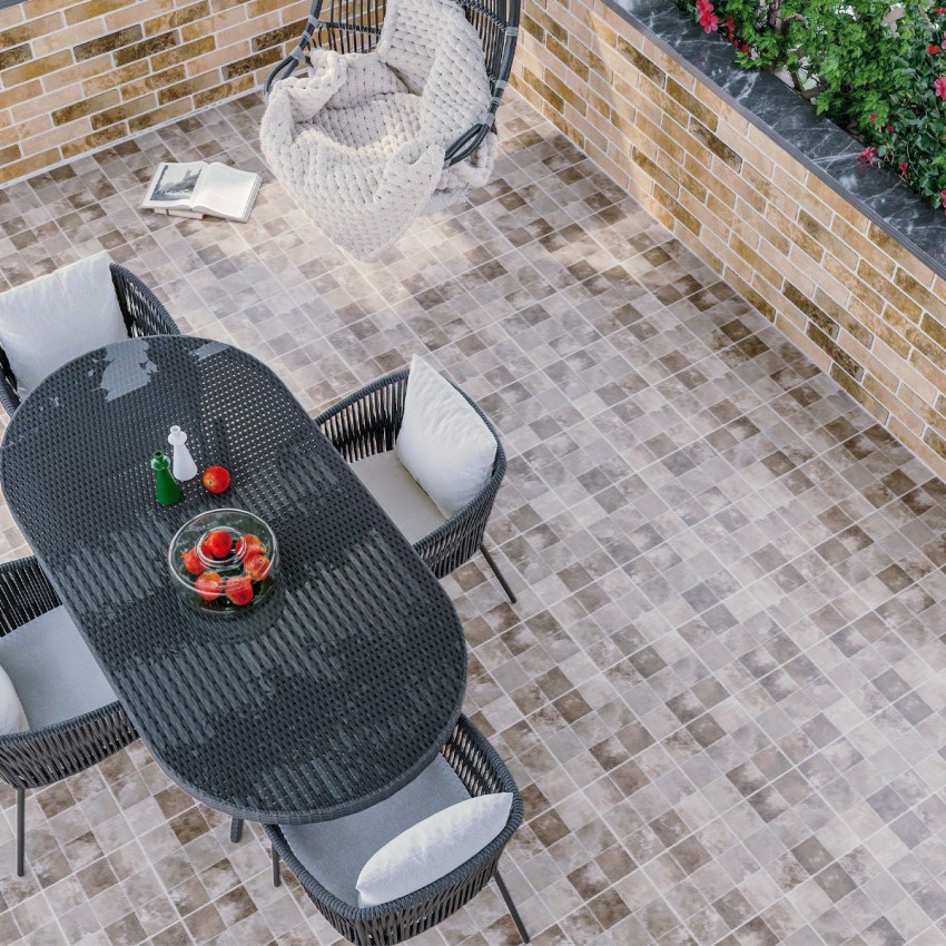 QUADRI QUADRETTI сірий QD2740 (1 сорт) GOLDEN TILE фото 1