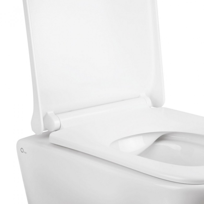 Готове рішення Qtap для ванної кімнати: підвісний унітаз Tern Rimless 490x340x350 + комплект інсталяції Nest 4 в 1 (квадратна клавіша Chrome) QTAP фото 2