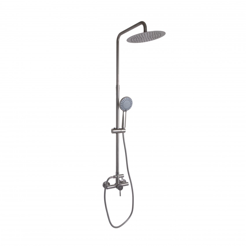 Душова система для душу Aria 1020, Nickel (k35) на два споживача LDARI1020NKS46114 Lidz LIDZ