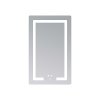 Дзеркало настінне Kubis (KU2) 500х800 мм, прямокутне, з LED-підсвічуванням Touch, антизапотіванням, диммером, рег. яскравості Lidz LIDZ фото 3