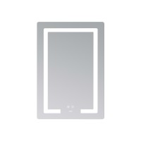 Дзеркало настінне Kubis (KU2) 600х800 мм, прямокутне, з LED-підсвічуванням Touch, антизапотіванням, димером, рег. яскравості Lidz LIDZ фото 3