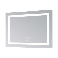 Дзеркало настінне Kubis (KU2) 1000х800 мм, прямокутне, з LED-підсвічуванням Touch, антизапотіванням, димером, рег. яскравості Lidz LIDZ фото 4