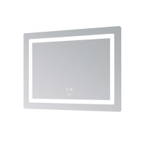 Дзеркало настінне Kubis (KU2) 800х600 мм, прямокутне, з LED-підсвічуванням Touch,  антизапотіванням, димером, рег. яскравості Lidz LIDZ фото 4