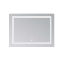 Дзеркало настінне Kubis (KU2) 800х600 мм, прямокутне, з LED-підсвічуванням Touch,  антизапотіванням, димером, рег. яскравості Lidz LIDZ фото 2