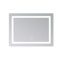 Дзеркало настінне Kubis (KU2) 800х600 мм, прямокутне, з LED-підсвічуванням Touch,  антизапотіванням, димером, рег. яскравості Lidz LIDZ фото 3