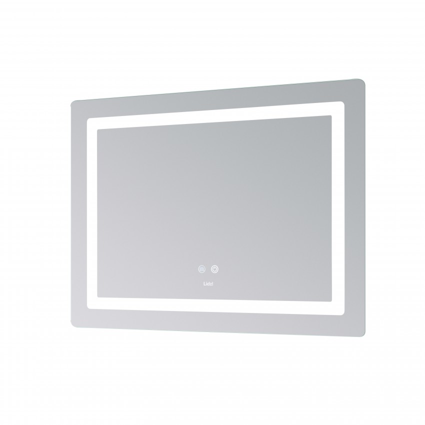 Дзеркало настінне Kubis (KU2) 800х600 мм, прямокутне, з LED-підсвічуванням Touch,  антизапотіванням, димером, рег. яскравості Lidz LIDZ фото 4