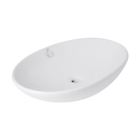 Раковина накладна Dove 635x420x150 мм, White, овальна, без донного клапана QT06118168W Qtap QTAP
