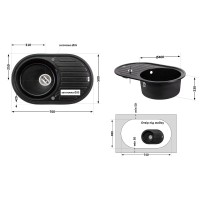 Мийка для кухні (BLM-14) 780х500/200 Lidz LIDZ фото 1