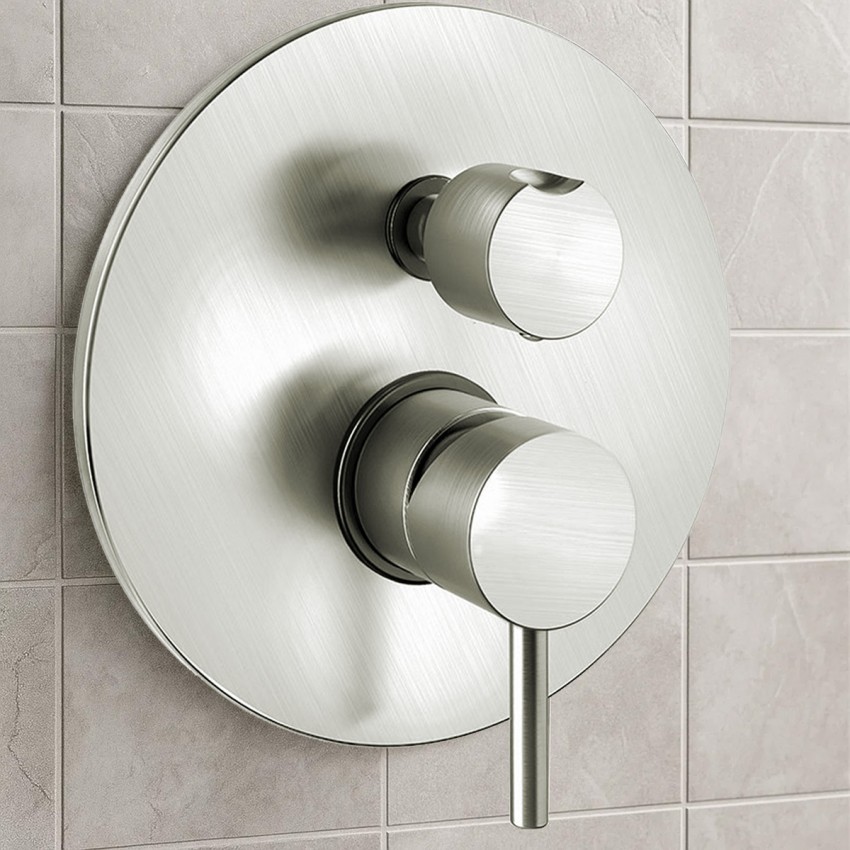 LIG019ST  Light exclusive Змішувач для душу, steel looking (1 сорт) Paffoni