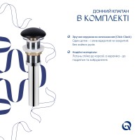 Раковина накладна Robin 500х380х140 мм, Anthracite, прямокутна, з донним клапаном QT04116302AN Qtap QTAP фото 4