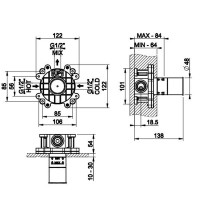 54055-239 INCISO Внутрішня частина змішувача, STEEL BRUSHED (1 сорт) GESSI фото 1