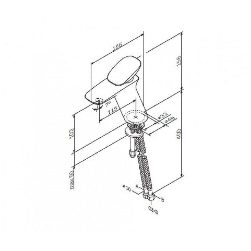 F70A02100 Spirit V2.0 Змішувач д/рак (1 сорт) AM.PM фото 1