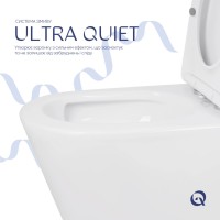 Унітаз підлоговий Swan Eco Ultra Quiet 640x360x835 мм, White, з сидіннмя Slim Duroplast/ Soft-close/ Quick Release QTSWA27W48748 Qtap QTAP фото 3