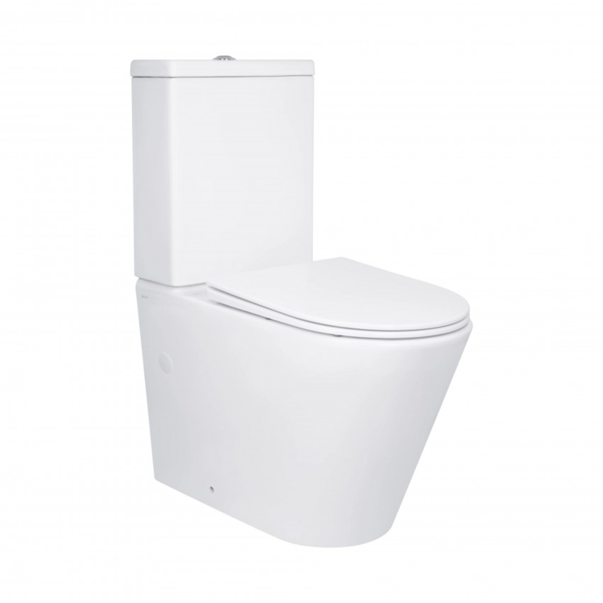 Унітаз підлоговий Swan Eco Ultra Quiet 640x360x835 мм, White, з сидіннмя Slim Duroplast/ Soft-close/ Quick Release QTSWA27W48748 Qtap QTAP