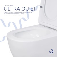 Унітаз підлоговий Jay Eco Ultra Quiet 640x360x835 мм, White, з сидінням Slim Duroplast/ Soft-close/ Quick Release QTJAY27W48749 Qtap QTAP фото 4