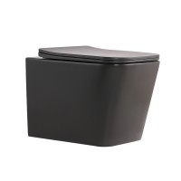 Унітаз підвісний Tern Ultra Quiet 490×365×325 мм, Anthracite, з сидінням Slim Duroplast / Soft-close / Quick Release QT17332303ASAN Qtap QTAP