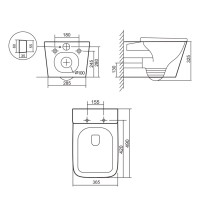 Унітаз підвісний Tern Ultra Quiet 490×365×325 мм, Beige, з сидінням Slim Duroplast / Soft-close / Quick Release QT17332303ASSB Qtap QTAP фото 1