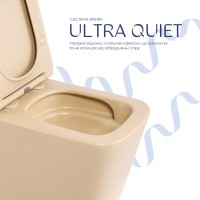 Унітаз підвісний Tern Ultra Quiet 490×365×325 мм, Beige, з сидінням Slim Duroplast / Soft-close / Quick Release QT17332303ASSB Qtap QTAP фото 4
