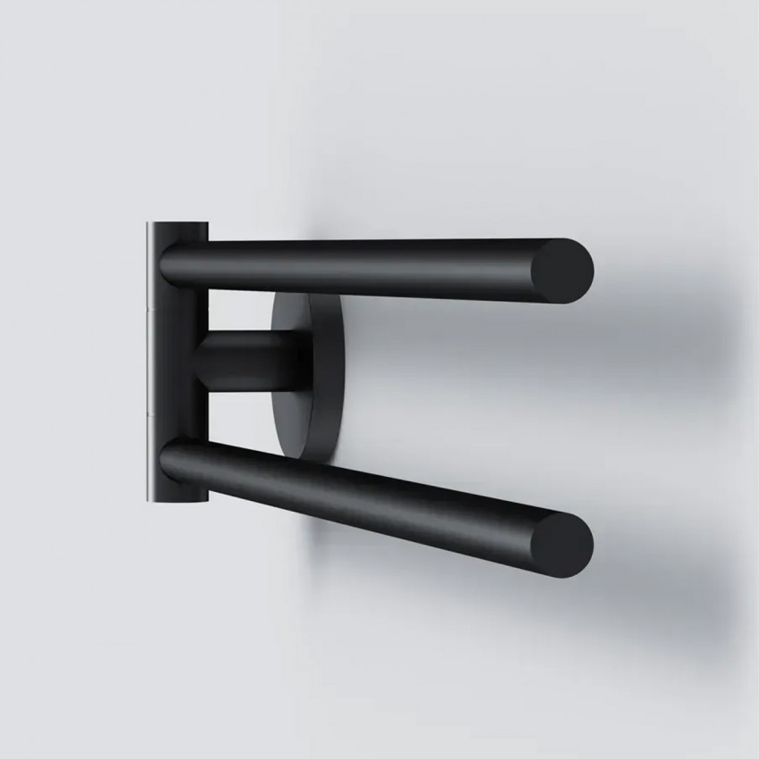 A85A32622  X-Joy Подвійна вішалка-вертушка для рушників чорний (1 сорт) AM.PM фото 3