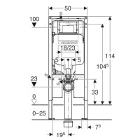 111.796.00.2 Duofix для д/підв. унітазу, 114 см, зі змивним бачком прихованого монтажу Sigma 8 см (1 сорт) Geberit промо фото 2