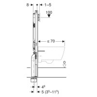 111.796.00.2 Duofix для д/підв. унітазу, 114 см, зі змивним бачком прихованого монтажу Sigma 8 см (1 сорт) Geberit промо фото 3