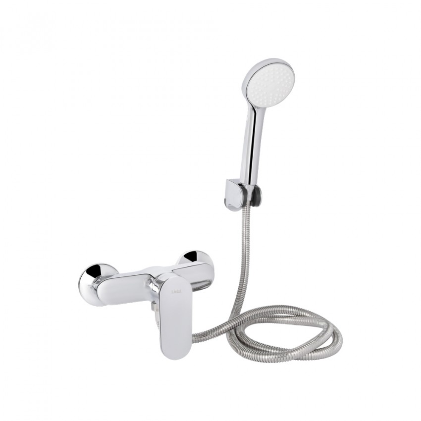 Змішувач для душу Tani 010, Chrome (k40) із душовим гарнітуром LDTAN010CRM44965  Lidz LIDZ