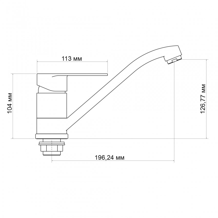 Змішувач для кухні Tani 003, Chrome (k40) LDTAN003CRM44968 Lidz LIDZ фото 1