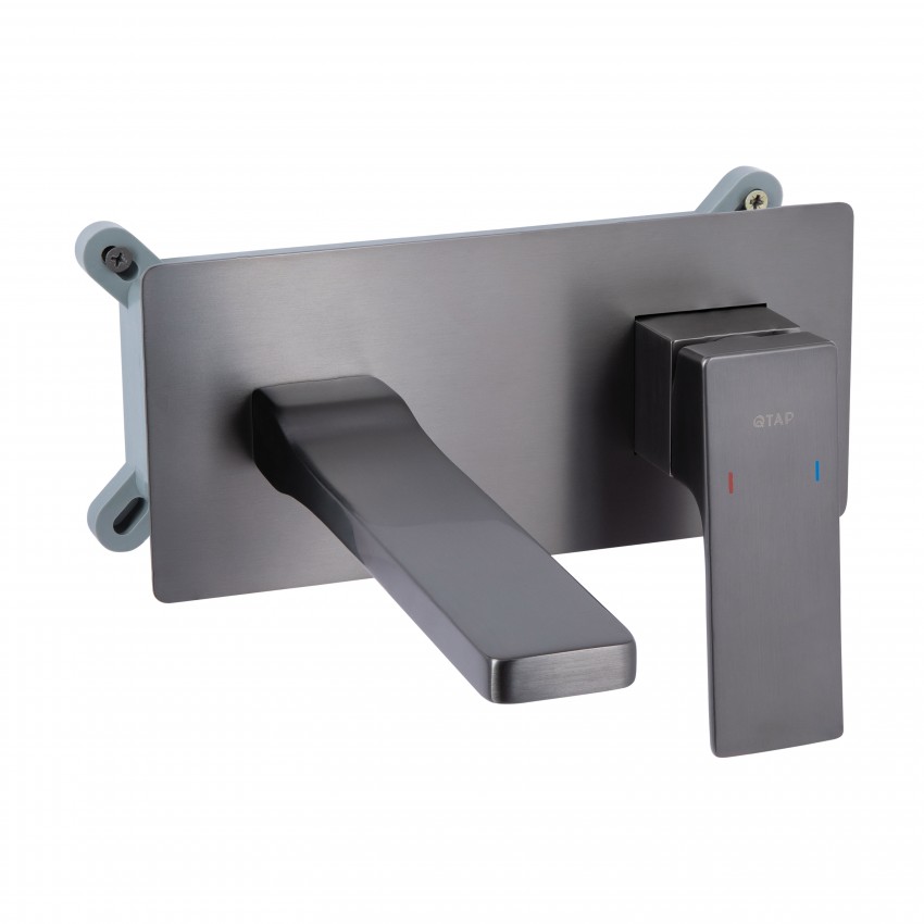 Змішувач для раковини прихованого монтажу Gemini, Gunmetal Black PVD (k35) QTGEM273GMB45695 Qtap QTAP