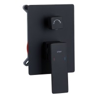 Душова система для душу Gemini, Matt Black (k35) прихованого монтажу на два споживача QTGEM113BLM45697 Qtap QTAP фото 2