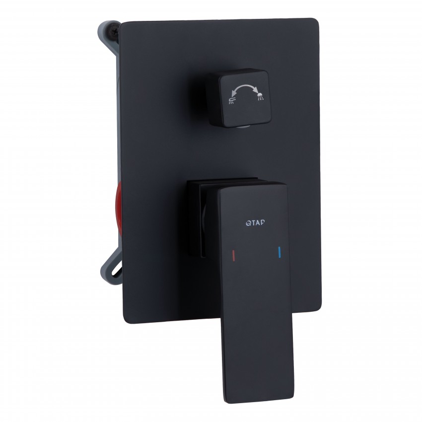 Душова система для душу Gemini, Matt Black (k35) прихованого монтажу на два споживача QTGEM113BLM45697 Qtap QTAP фото 2