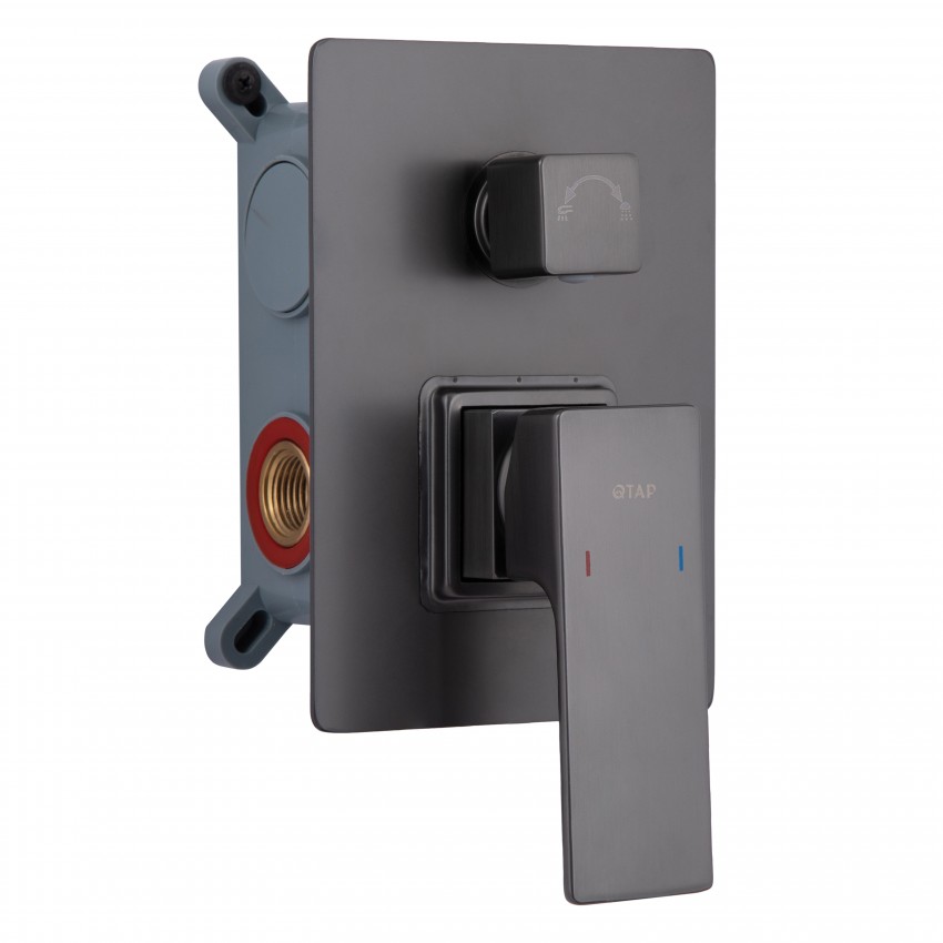 Душова система для душу Gemini, Gunmetal Black PVD (k35) прихованого монтажу на два споживача QTGEM113GMB45698 Qtap QTAP фото 2