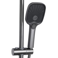 Душова система універсальна Gemini, Gunmetal Black PVD (k35) на три споживача (з виливом) QTGEM111GMB45688 Qtap QTAP фото 3