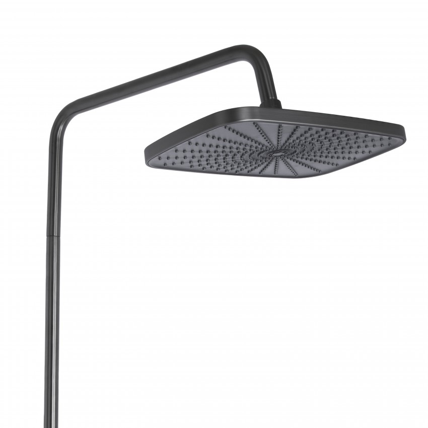 Душова система універсальна Gemini, Gunmetal Black PVD (k35) на три споживача (з виливом) QTGEM111GMB45688 Qtap QTAP фото 4