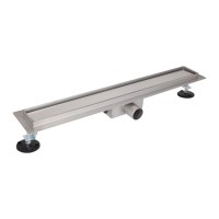 Лінійний трап із нержавіючої сталі Taurus Tile400 з сухим затвором під плитку Qtap QTAP