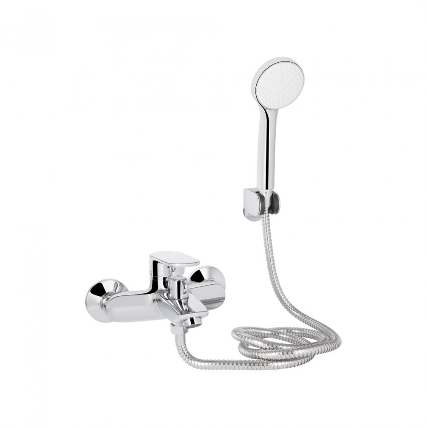 Змішувач для ванни Tani 0061, Chrome (k40) з душовим гарнітуром LDTAN0061CRM44963 Lidz LIDZ