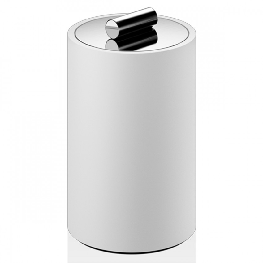 0971354 STONE DMD M Kонтейнер з кришкою, білий матовий/хром (1 сорт) DECOR WALTHER